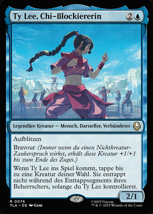 Ty Lee, Chi-Blockiererin (Ty Lee, Chi Blocker) - Avatar: The Last Airbender (#76) - Illustrated by Gemi - Magic: The Gathering Card