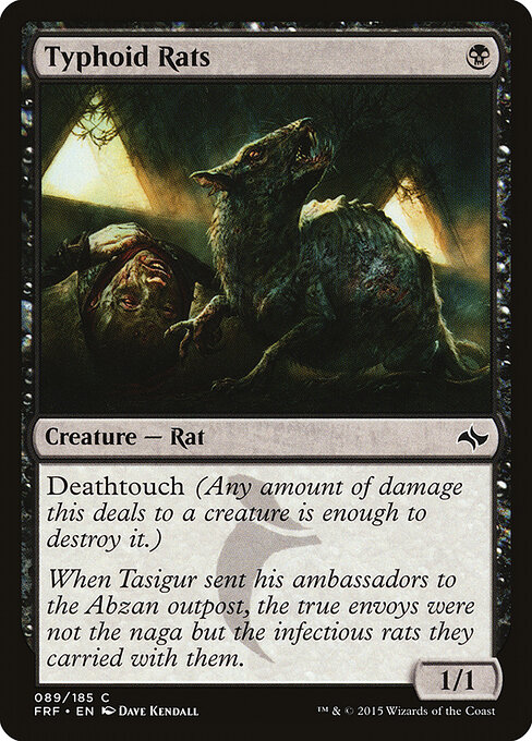 Typhoid Rats - Fate Reforged (#89) - Illustrated by Dave Kendall - Magic: The Gathering Card