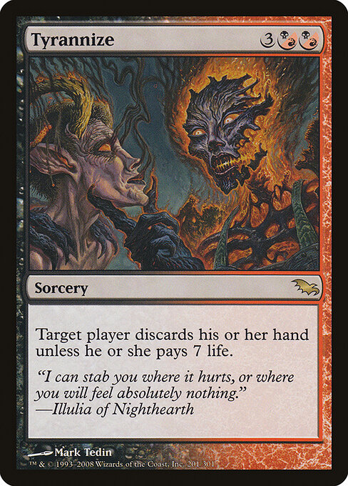 Tyrannize - Shadowmoor Magic card