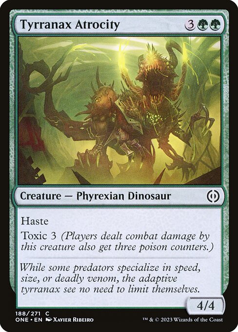 Tyrranax Atrocity - Phyrexia: All Will Be One Magic card
