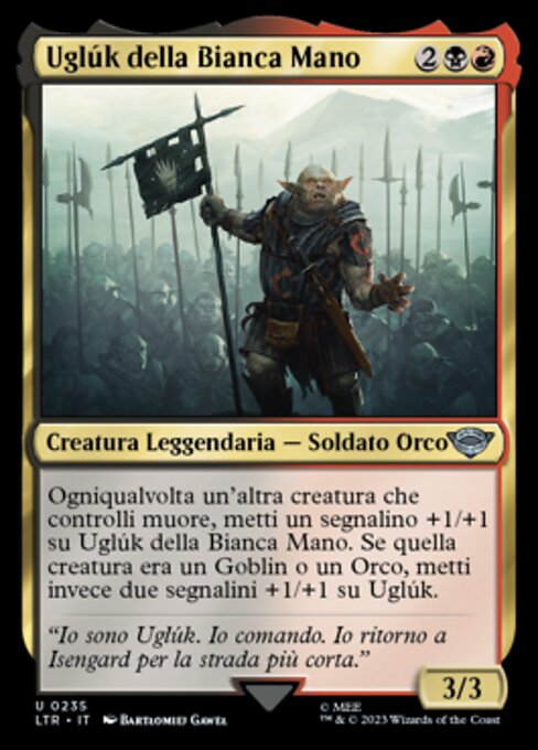 Uglúk von der Weißen Hand (Uglúk of the White Hand) - The Lord of the Rings: Tales of Middle-earth (#235) - Illustrated by Bartłomiej Gaweł - Magic: The Gathering Card
