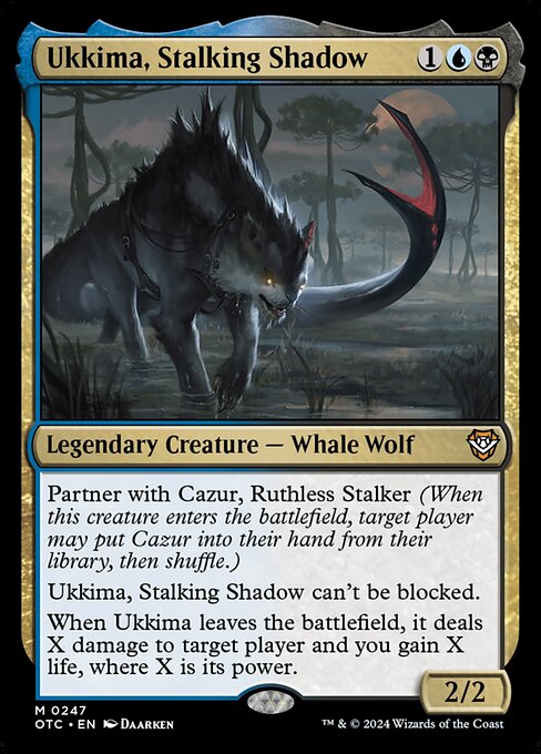 Ukkima, Stalking Shadow - Outlaws of Thunder Junction Commander (#247) - Illustrated by Daarken - Magic: The Gathering Card