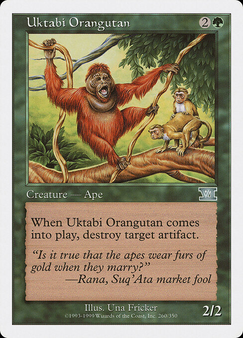 Uktabi Orangutan - Classic Sixth Edition (#260) - Illustrated by Una Fricker - Magic: The Gathering Card