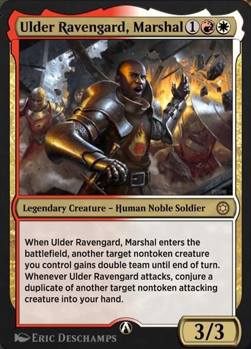 Ulder Ravengard, Marshal - Alchemy Horizons: Baldur's Gate (#76) - Illustrated by Eric Deschamps - Magic: The Gathering Card