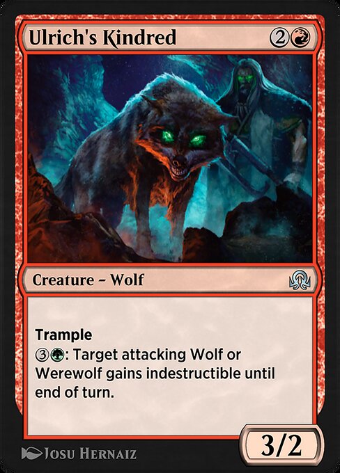 Ulrichs Blutsverwandter (Ulrich's Kindred) - Shadows over Innistrad (#187) - Illustrated by Josu Hernaiz - Magic: The Gathering Card