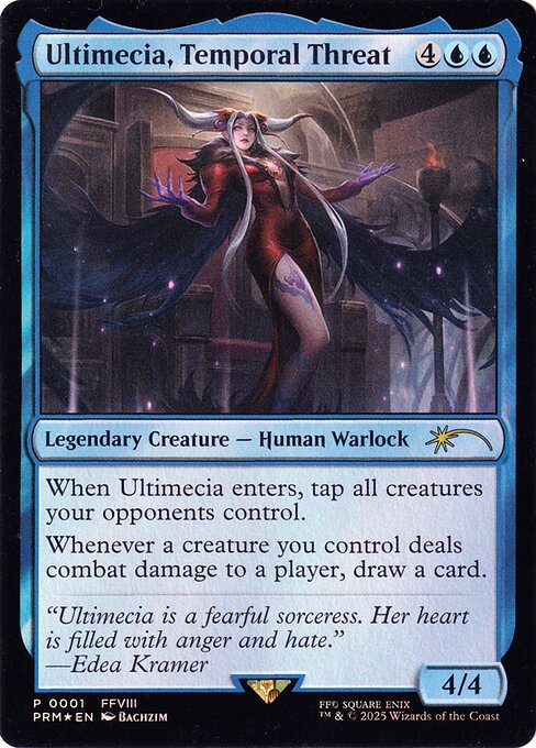Ultimecia, Temporal Threat - Media and Collaboration Promos (#2025-11) - Illustrated by Bachzim - Magic: The Gathering Card