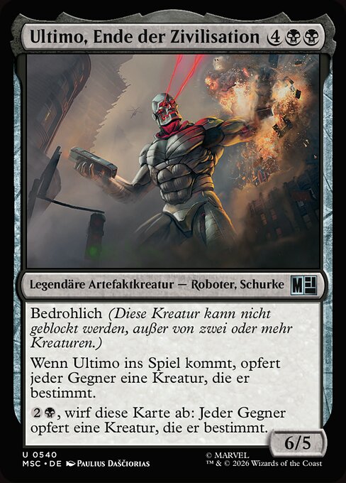Ultimo, Ende der Zivilisation (Ultimo, Civilization's End) - Marvel Super Heroes Commander (#540) - Illustrated by Paulius Daščioras - Magic: The Gathering Card