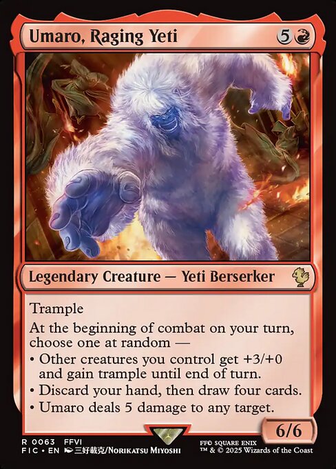 Umaro, Raging Yeti - Final Fantasy Commander Magic card