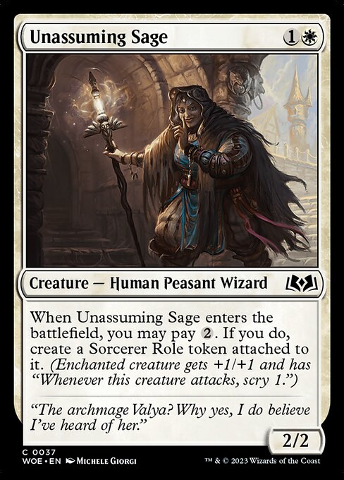 Unassuming Sage - Wilds of Eldraine Magic card