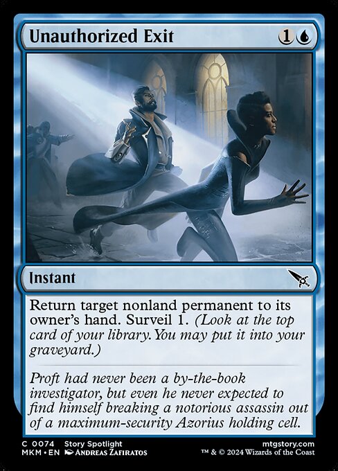Unauthorized Exit - Murders at Karlov Manor Magic card