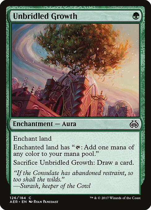 Unbridled Growth - Aether Revolt Magic card