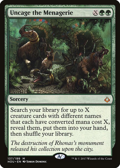 Uncage the Menagerie - Hour of Devastation Magic card