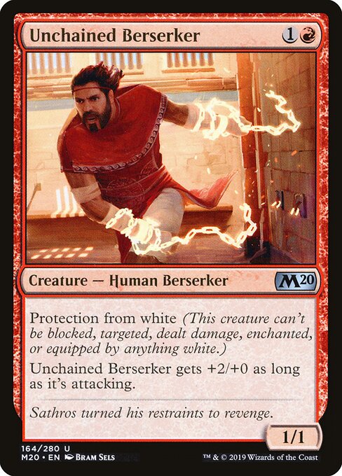 Unchained Berserker - Core Set 2020 (#164) - Illustrated by Bram Sels - Magic: The Gathering Card