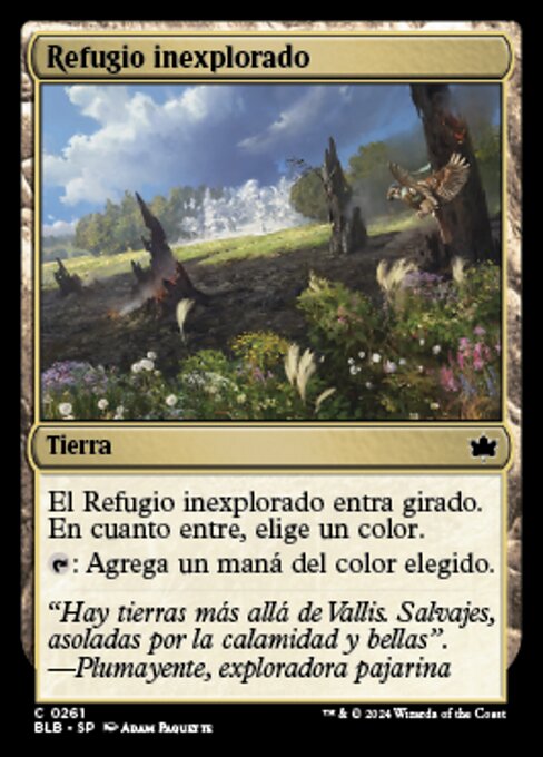Unerforschter Zufluchtsort (Uncharted Haven) - Bloomburrow (#261) - Illustrated by Adam Paquette - Magic: The Gathering Card