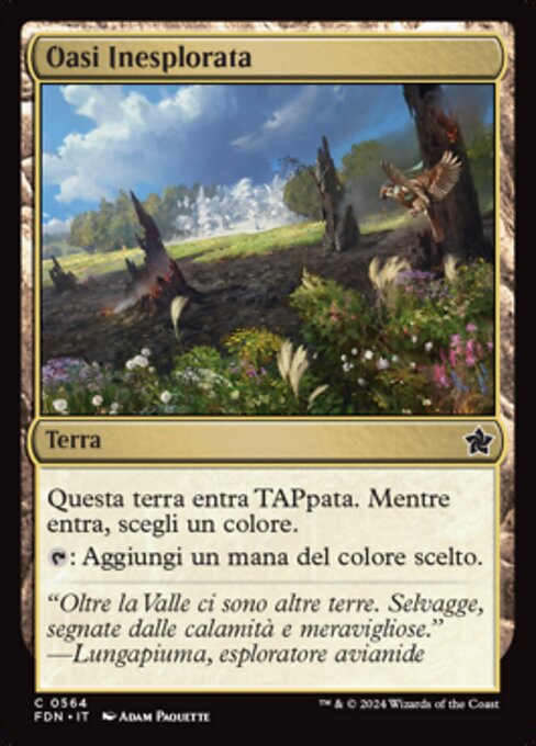 Unerforschter Zufluchtsort (Uncharted Haven) - Foundations (#564) - Illustrated by Adam Paquette - Magic: The Gathering Card