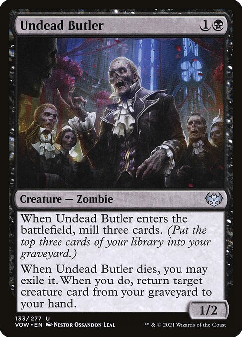 Undead Butler - Innistrad: Crimson Vow (#133) - Illustrated by Néstor Ossandón Leal - Magic: The Gathering Card