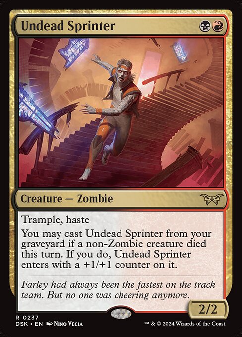 Undead Sprinter - Duskmourn: House of Horror Magic card