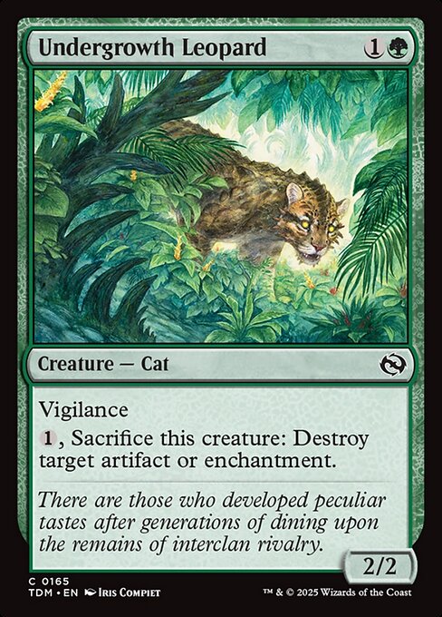 Undergrowth Leopard - Tarkir: Dragonstorm (#165) - Illustrated by Iris Compiet - Magic: The Gathering Card