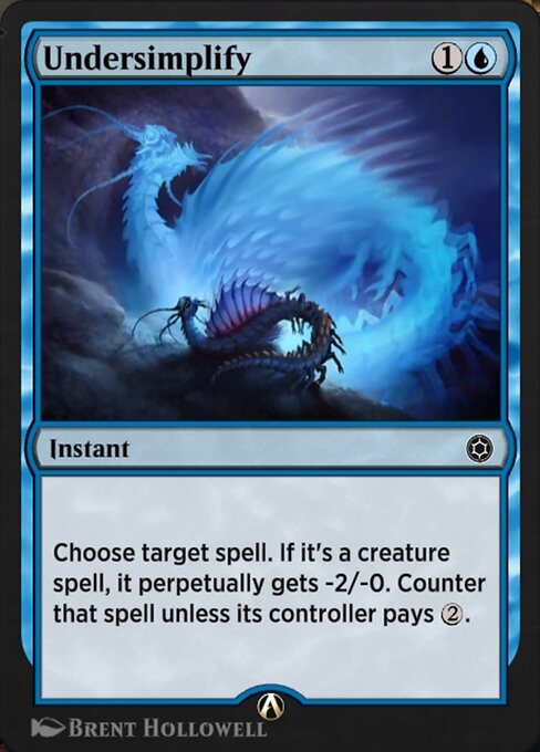 Undersimplify - Alchemy Horizons: Baldur's Gate (#40) - Illustrated by Brent Hollowell - Magic: The Gathering Card