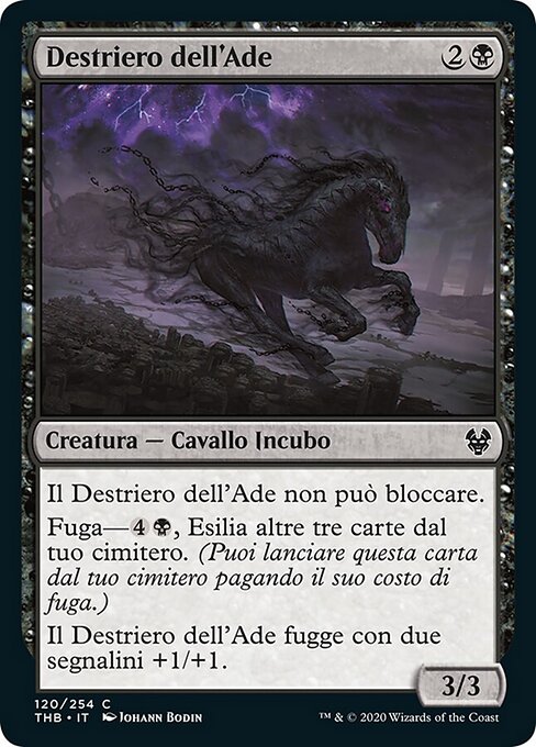 Corcel del Inframundo (Underworld Charger) - Theros Beyond Death (#120) - Illustrated by Johann Bodin - Magic: The Gathering Card