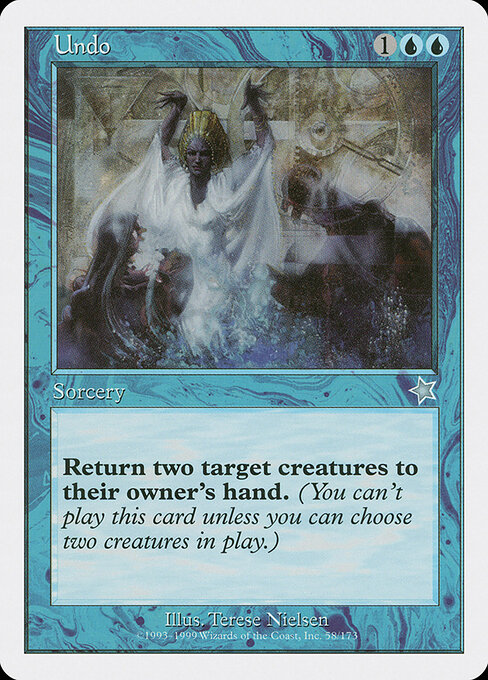 Undo - Starter 1999 (#58) - Illustrated by Terese Nielsen - Magic: The Gathering Card
