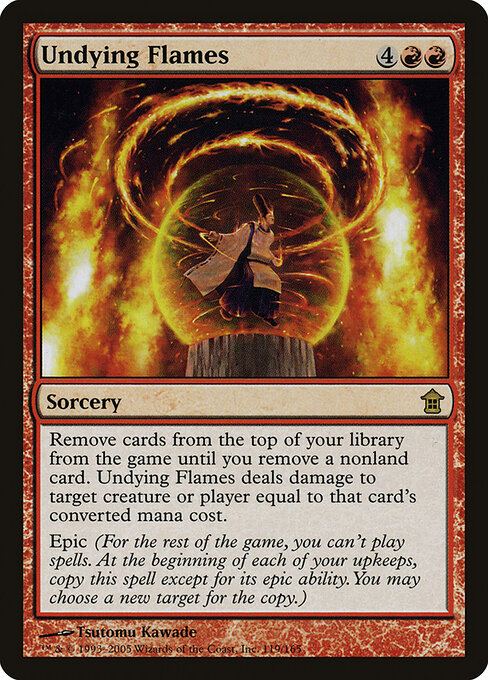 Chamas Imortais (Undying Flames) - Saviors of Kamigawa (#119) - Illustrated by Tsutomu Kawade - Magic: The Gathering Card
