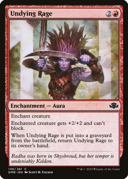 Undying Rage - Dominaria Remastered Magic card