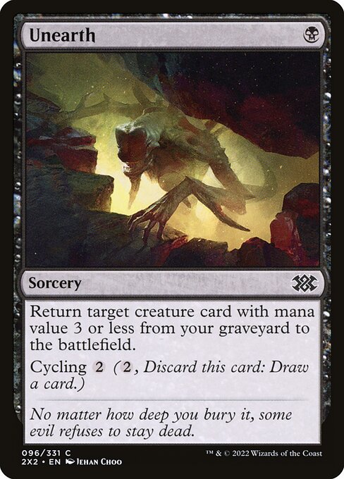 Unearth - Double Masters 2022 (#96) - Illustrated by Jehan Choo - Magic: The Gathering Card
