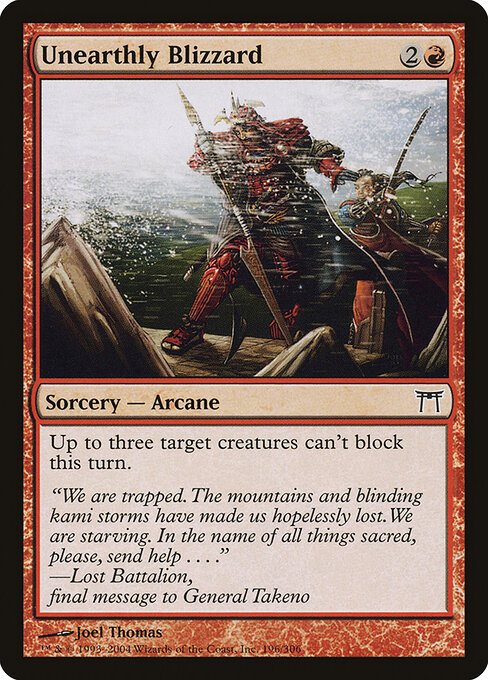 Unearthly Blizzard - Champions of Kamigawa Magic card