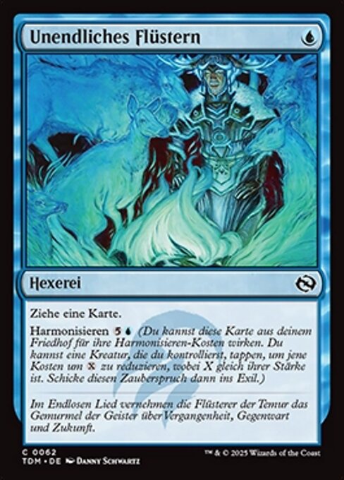 Sussurro Interminabile (Unending Whisper) - Tarkir: Dragonstorm (#62) - Illustrated by Danny Schwartz - Magic: The Gathering Card