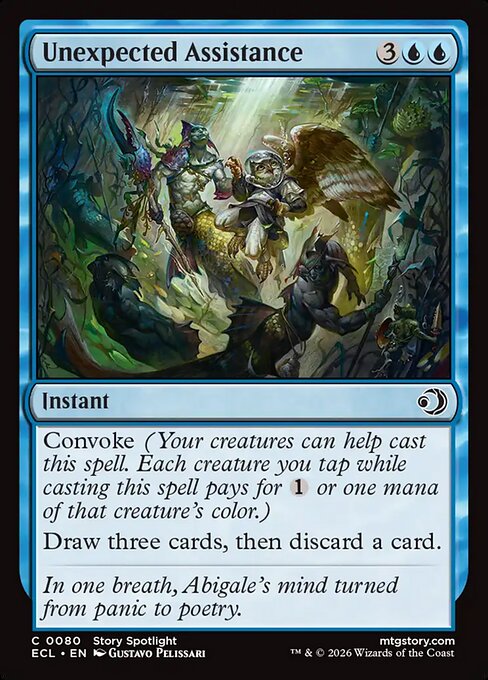 Unexpected Assistance - Lorwyn Eclipsed Magic card