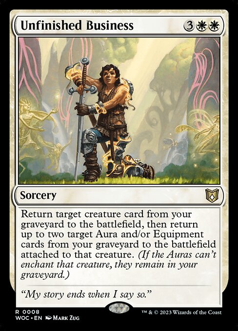 やり遺したこと (Unfinished Business) - Final Fantasy Commander (#259) - Illustrated by Ramza Psyru - Magic: The Gathering Card