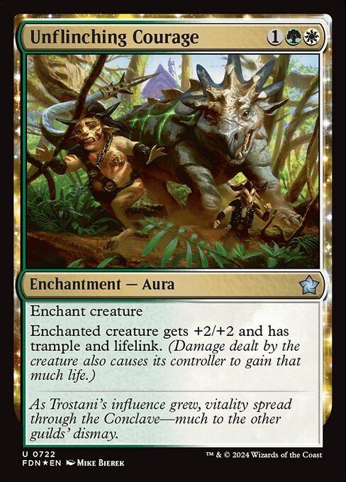 Unflinching Courage - Foundations (#722) - Illustrated by Mike Bierek - Magic: The Gathering Card