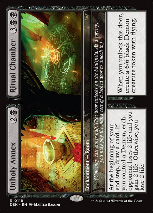 Unholy Annex // Ritual Chamber - Duskmourn: House of Horror (#339) - Illustrated by Alexis Ziritt - Magic: The Gathering Card