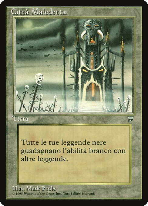 Citta Maledetta (Unholy Citadel) - Legends (#309) - Illustrated by Mark Poole - Magic: The Gathering Card