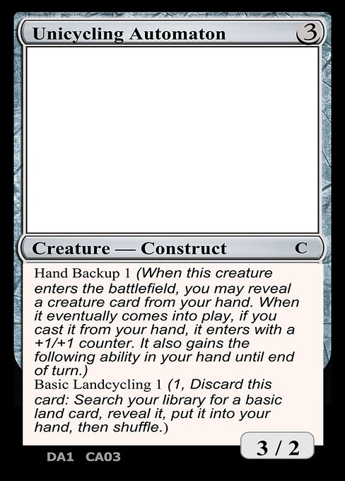 Unicycling Automaton - Unknown Event (#CA03) - Magic: The Gathering Card