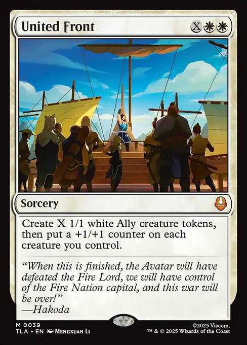 United Front - Avatar: The Last Airbender (#39) - Illustrated by Mengxuan Li - Magic: The Gathering Card