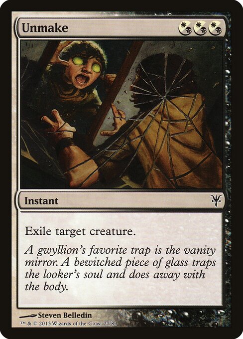 Unmake - Duel Decks: Sorin vs. Tibalt (#27) - Illustrated by Steven Belledin - Magic: The Gathering Card