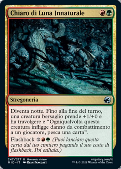Chiaro di Luna Innaturale (Unnatural Moonrise) - Innistrad: Midnight Hunt (#247) - Illustrated by Ryan Pancoast - Magic: The Gathering Card