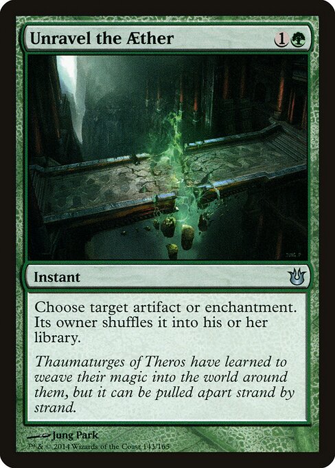 Unravel the Aether - Born of the Gods Magic card