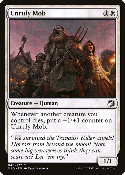 Unruly Mob - Innistrad: Midnight Hunt Magic card