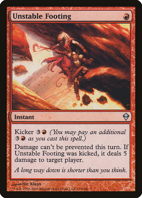 Unstable Footing - Zendikar Magic card