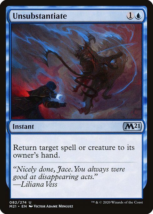 Unsubstantiate - Core Set 2021 Magic card