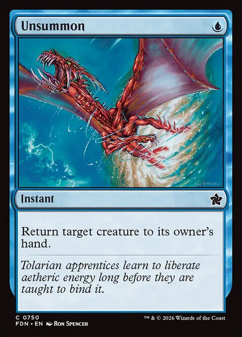 Unsummon - Foundations Magic card