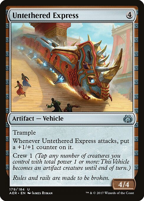 Untethered Express - Aether Revolt (#179) - Illustrated by James Ryman - Magic: The Gathering Card