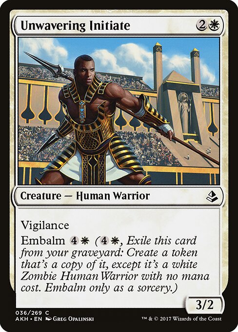 Unwavering Initiate - Amonkhet Magic card
