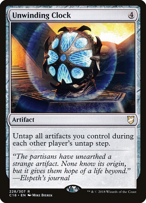 Unwinding Clock - Commander 2018 Magic card