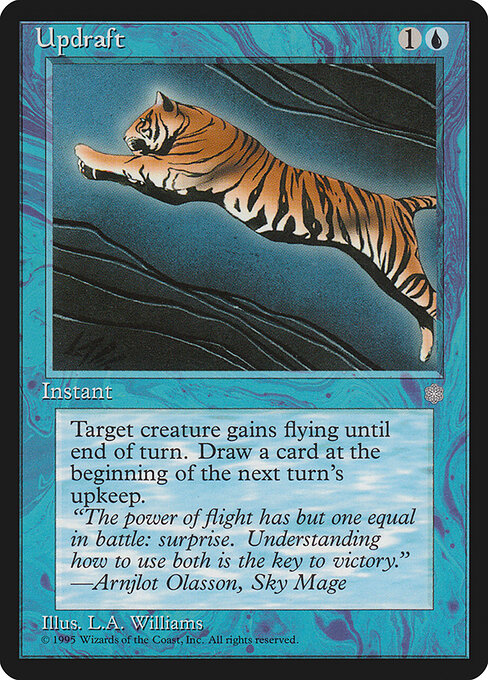 Balzo Improvviso (Updraft) - Ice Age (#105) - Illustrated by Allen Williams - Magic: The Gathering Card