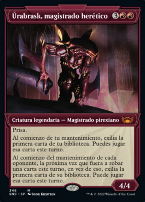 Úrabrask, magistrado herético (Urabrask, Heretic Praetor) - Streets of New Capenna (#346) - Illustrated by Igor Kieryluk - Magic: The Gathering Card