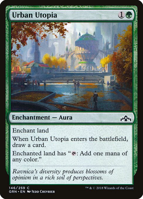 Utopia Urbana (Urban Utopia) - Guilds of Ravnica (#146) - Illustrated by Jedd Chevrier - Magic: The Gathering Card